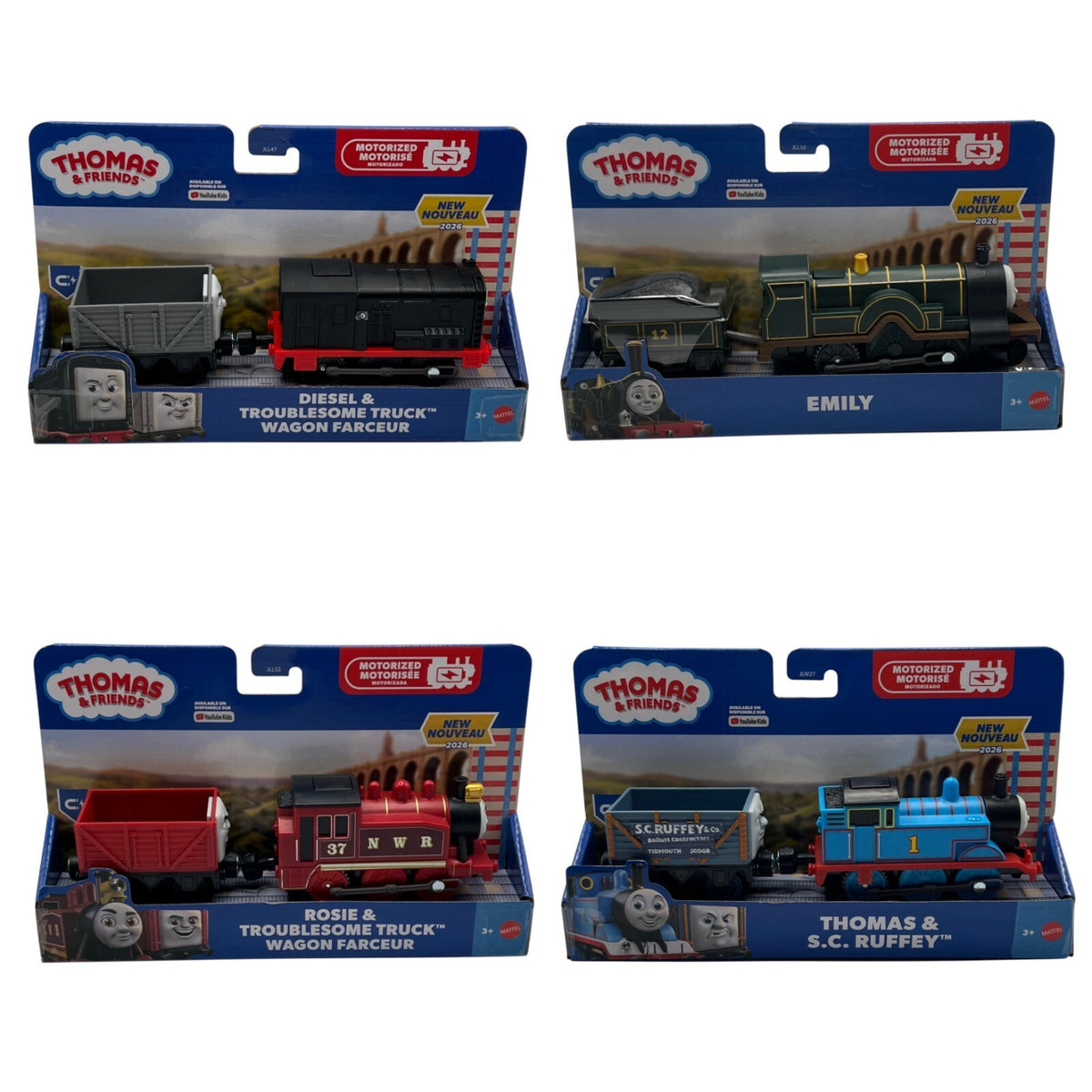 Thomas & Friends Motorized Lot Thomas S.C. Ruffey Rosie Diesel Emily 2026 Mattel