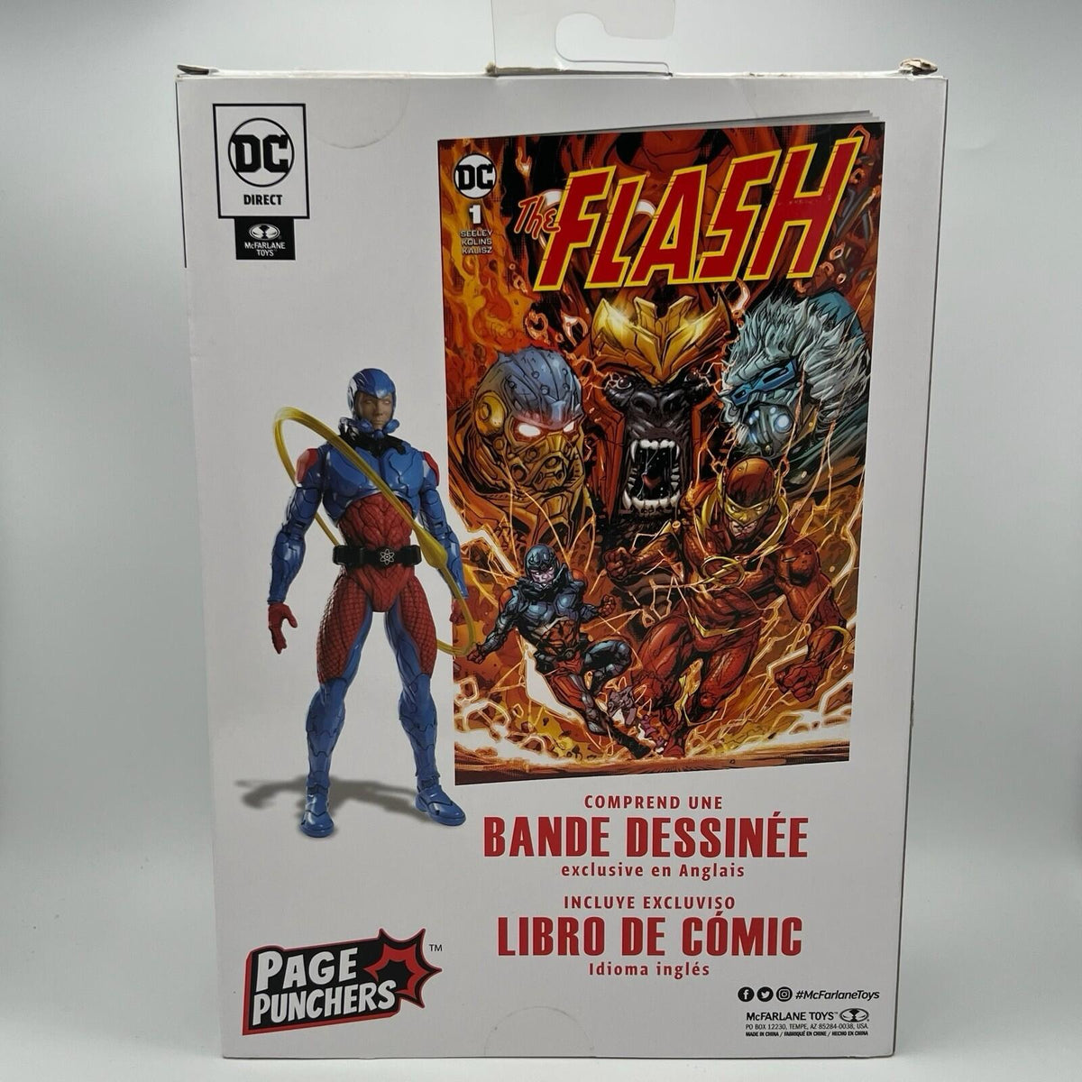 The ATOM McFarlane Toys DC Direct Page Punchers 7" Figure Flash Comic Book