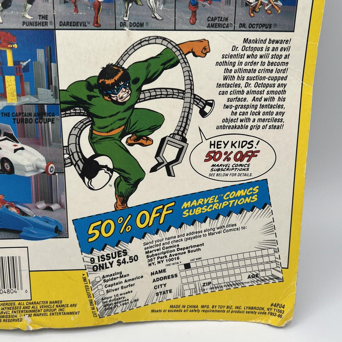ToyBiz Marvel Super Heroes Doctor Octopus #4804 Action Figure 1990
