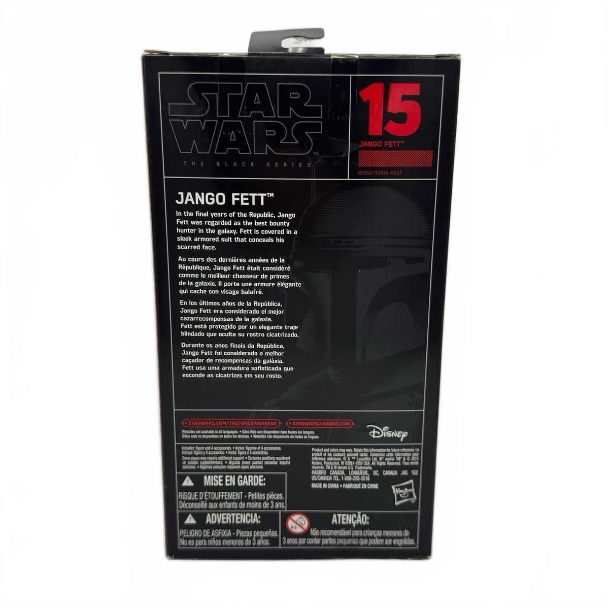 Star Wars Black Series JANGO FETT 6" Figure #15 Attack of the Clones
