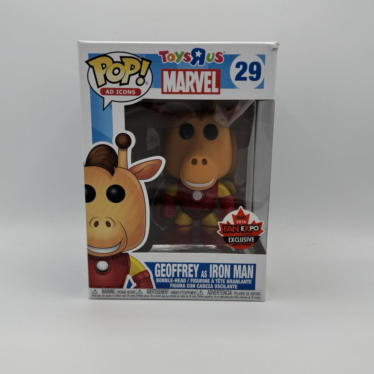 Funko Pop Geoffrey As Iron Man 29 FANEXPO EXCLUSIVE 2018 🇨🇦