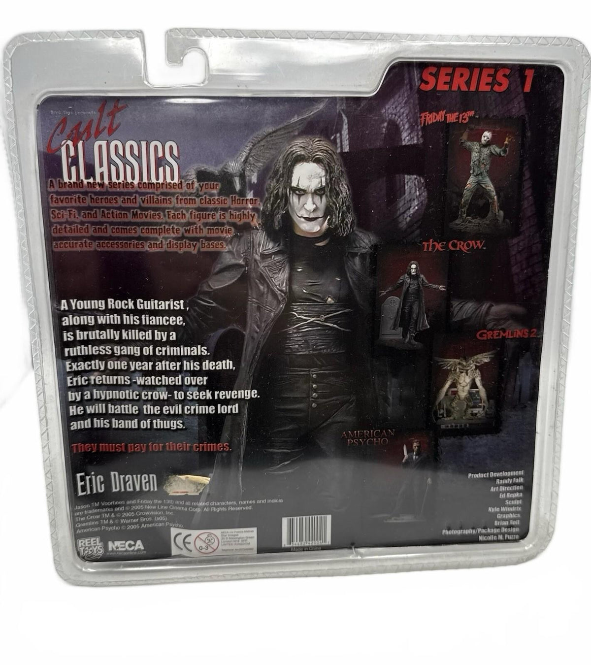 Neca Cult Classics The Crow Eric Draven Figure Series 1 Sealed NEW Bubble Dents