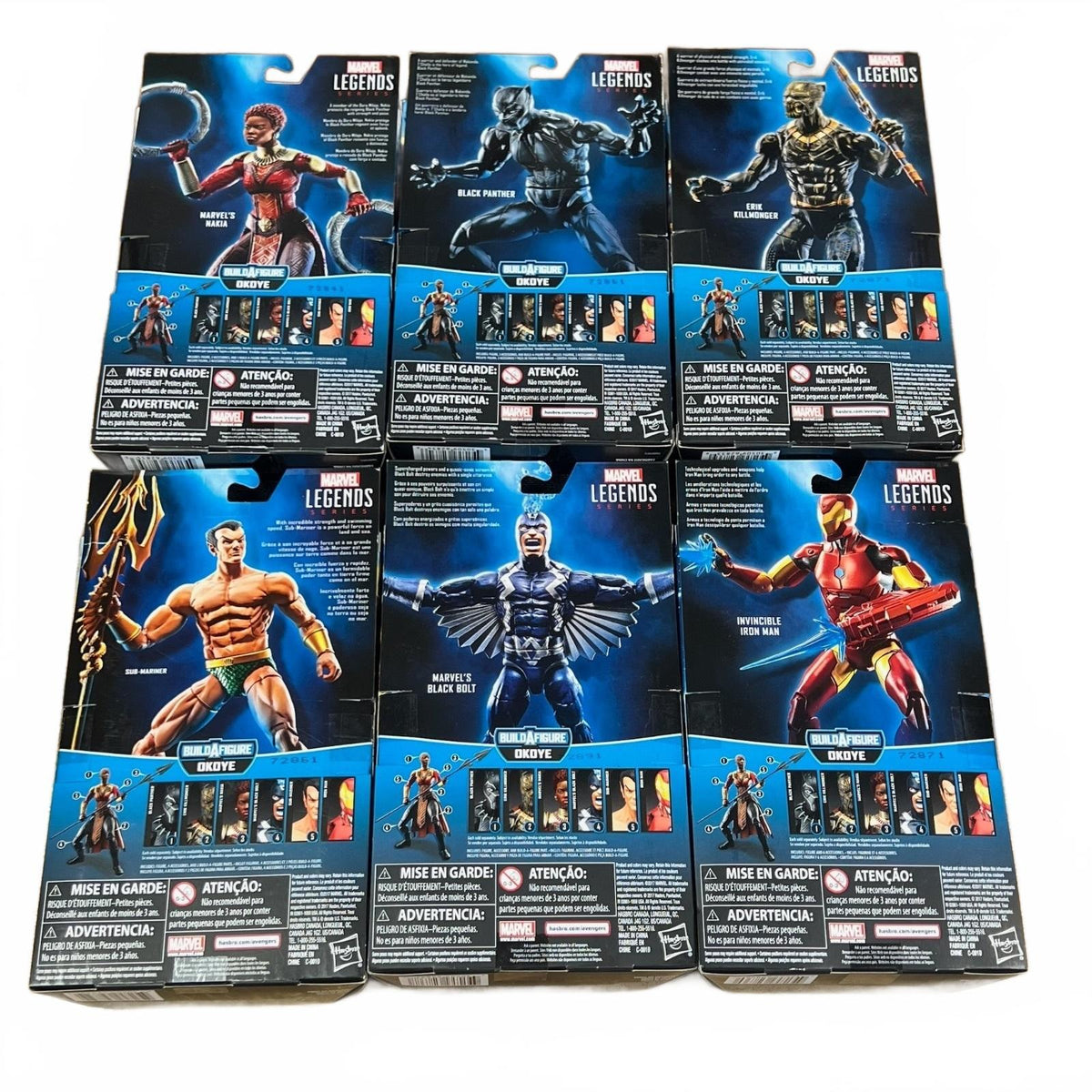 Marvel Legends Okoye BAF Lot 6” Action Figures